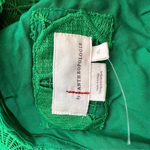 Anthropologie Green Lace Mini Dress - Picture 5 of 8